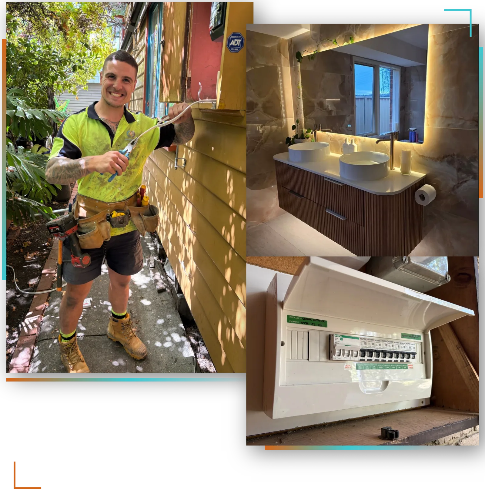 Camma Electrical work — Mitch, bathroom fit-out, electrical panel